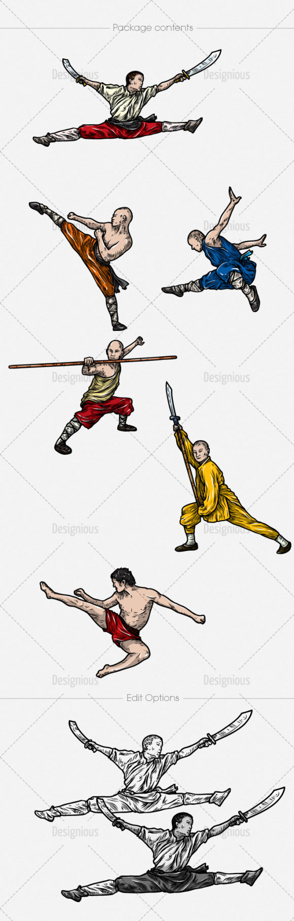 Kung Fu Vector Pack 1 2