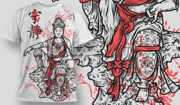 Guan Yin T-shirt Design 443 1