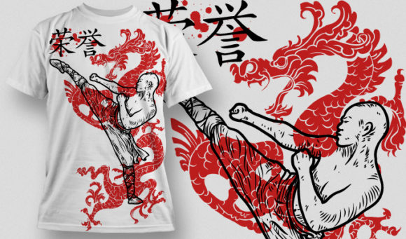 Kung fu T-shirt Design 448 1
