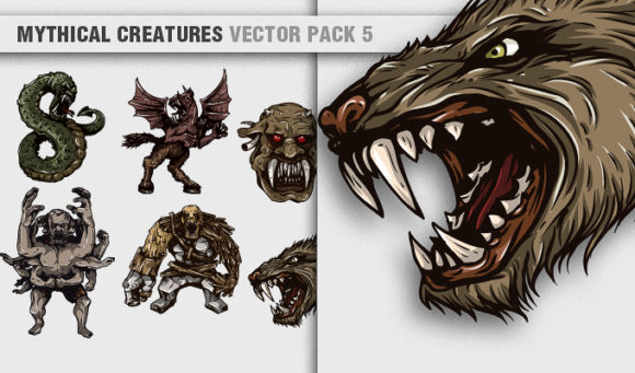 Mythical Creatures Vector Pack 5 1