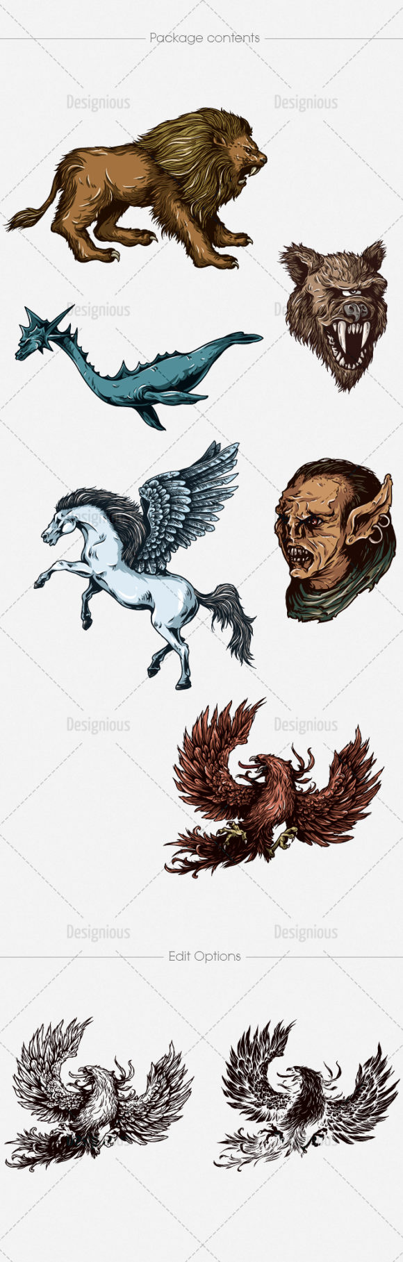Mythical Creatures Vector Pack 6 2