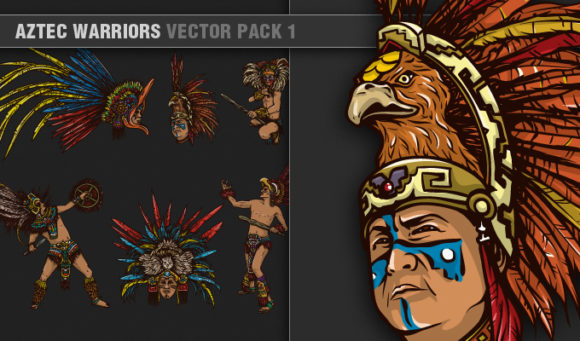 Aztec Warriors Vector Pack 1 1