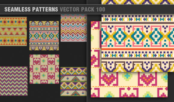 Seamless Patterns Vector Pack 100 1