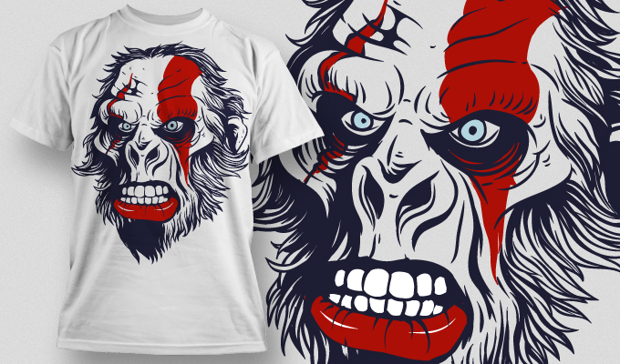 Free Vector  T-shirt gorilla design