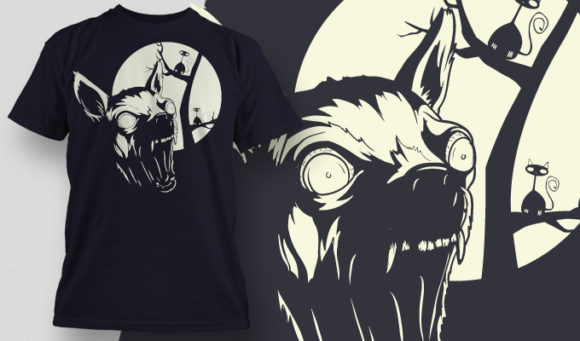 Howling chihuahua T-shirt Design 474 1