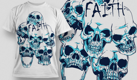 Pile of skulls T-shirt Design 476 1