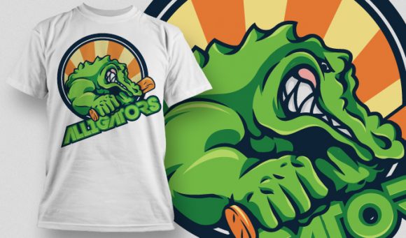 Alligator mascot T-shirt Design 500 1