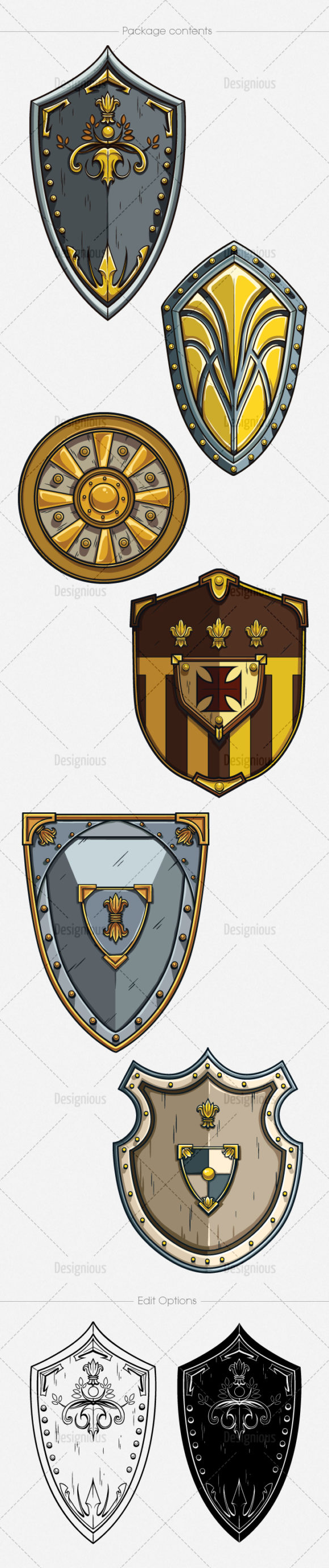 Shields Vector Pack 4 2
