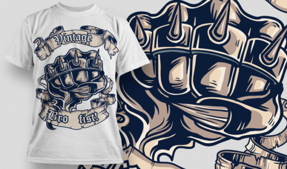 Brass knuckles and old scrolls T-shirt Design 524 1