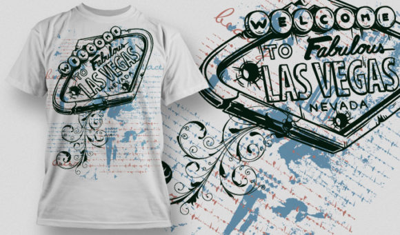 Las Vegas sign T-shirt Design 526 1
