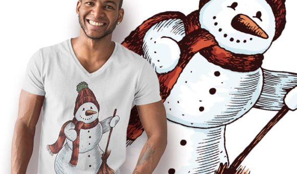 Free Snowman T-shirt Design 1