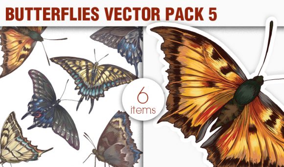 Butterflies Vector Pack 5 1