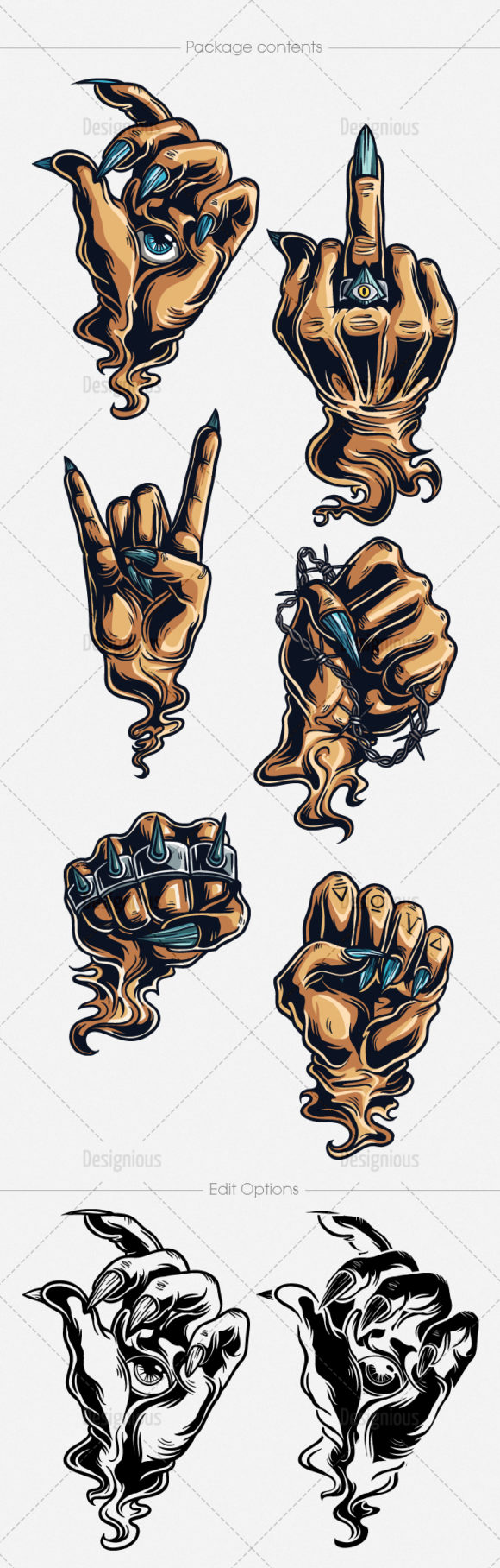 Hand Gestures Vector Pack 4 2