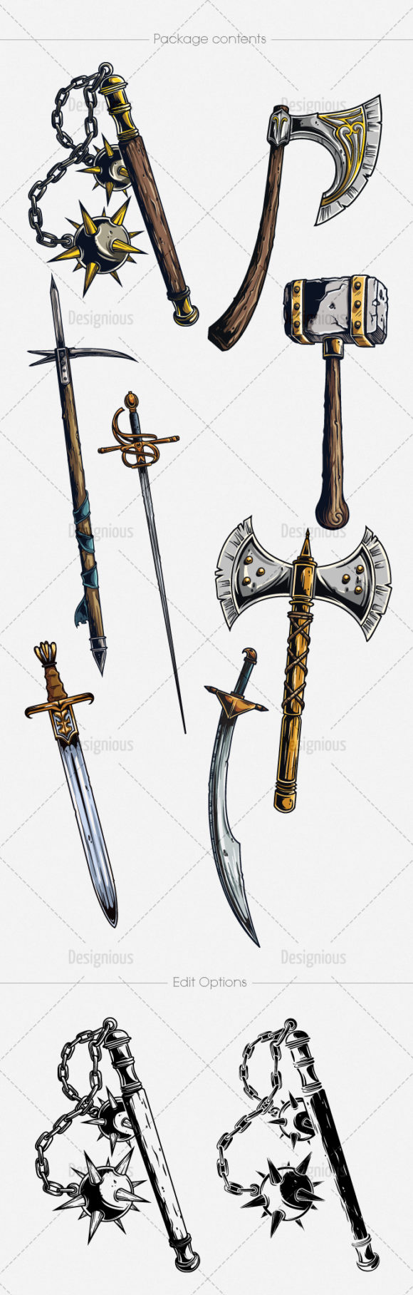 Medieval Weapons Vector Pack 1 2