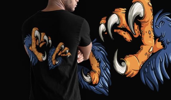 Free Eagle Claws T-Shirt Design 1