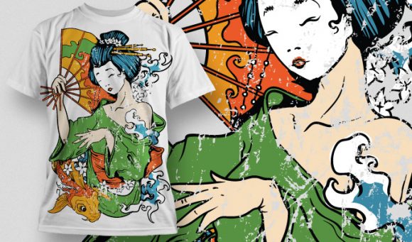 Geisha T-shirt Design 544 1
