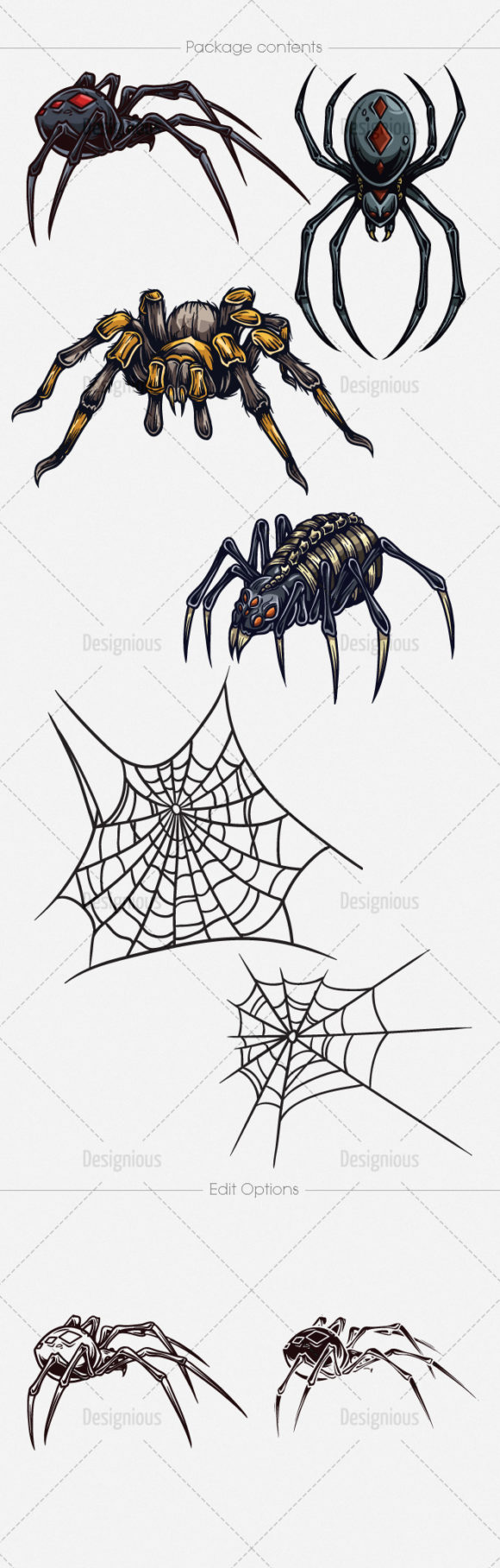 Spiders Vector Pack 1 2