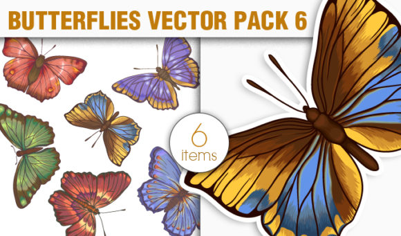 Butterflies Vector Pack 6 1