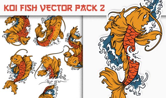 Koi Fish Vector Pack 2 1