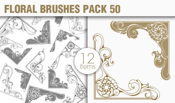 Floral Brushes Pack 50 1