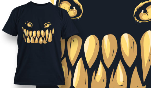 Teeth and eyes T-shirt Design 592 1