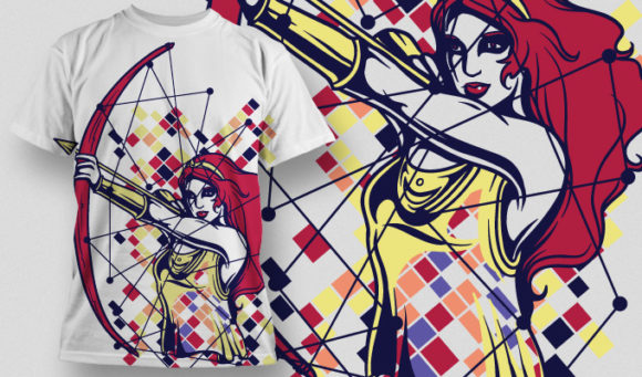 Lady archer T-shirt Design 634 1