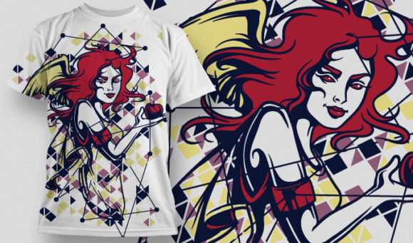 Devilish looking woman T-shirt Design 638 1