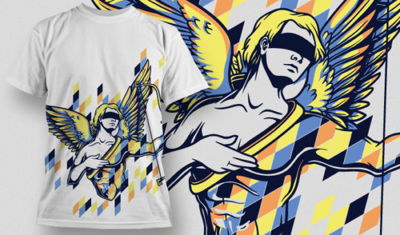 Archer and his angel wings T-shirt Design 639 1