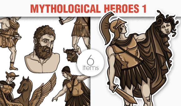Greek Mythological Heros Vector Pack 1 1