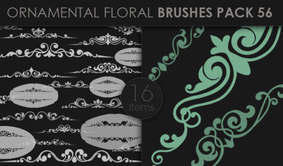 Ornamental Floral Brushes Pack 56 1