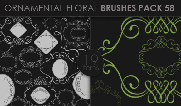 Ornamental Floral Brushes Pack 58 1