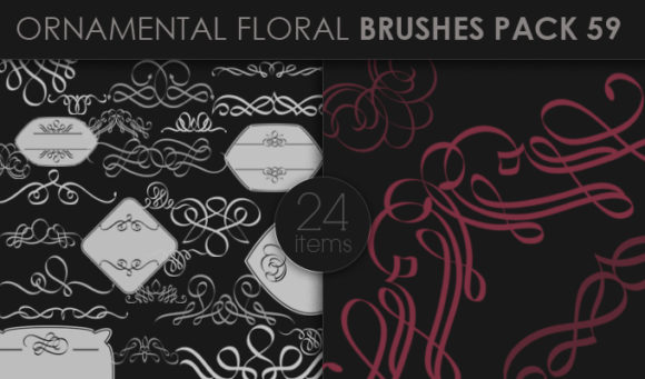 Ornamental Floral Brushes Pack 59 1