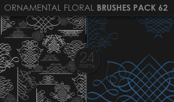 Ornamental Floral Brushes Pack 62 1