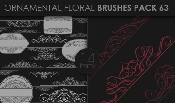 Ornamental Floral Brushes Pack 63 1