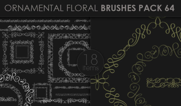 Ornamental Floral Brushes Pack 64 1
