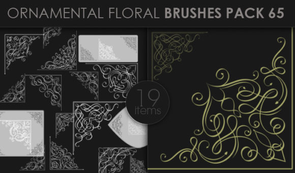 Ornamental Floral Brushes Pack 65 1