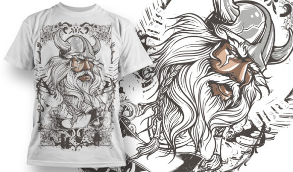 Viking lightning T-shirt Design 689 1