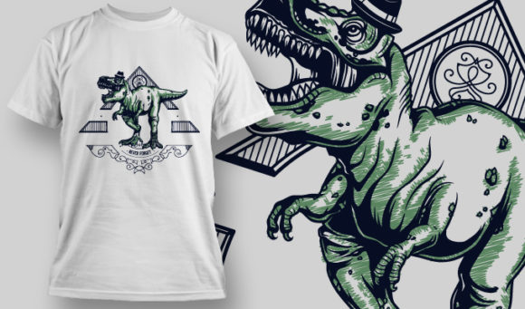 Classy dinosaur T-shirt Design 730 1