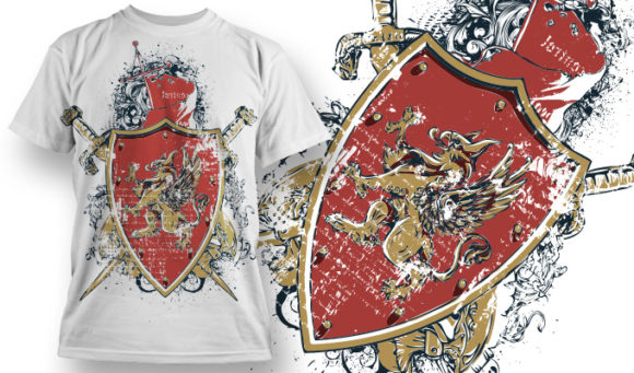 Majestic gothic lion T-shirt Design 743 1
