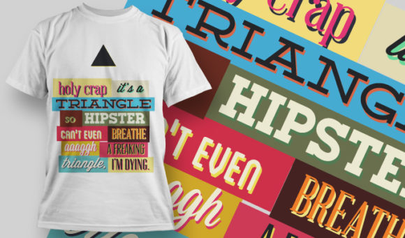 Hipster triangle T-shirt Design 753 1