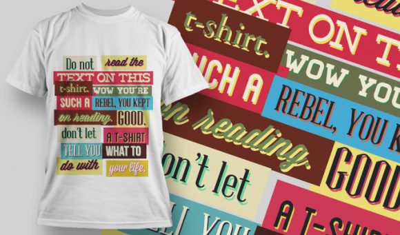 Cool message T-shirt Design 755 1