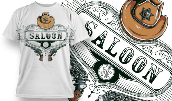 Saloon T-shirt Design 769 1
