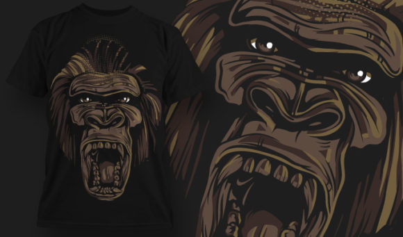 Gorilla T-shirt Design 773 1