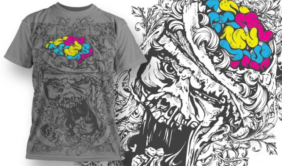 Zombie T-shirt Design 783 1