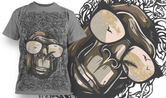 Chimp T-shirt Design 784 1