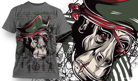 Chimp T-shirt Design 785 1