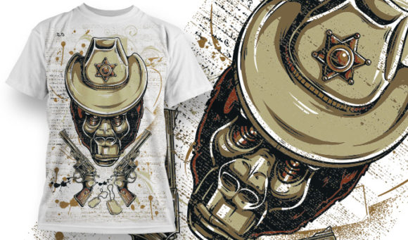 Gorilla T-shirt Design 786 1