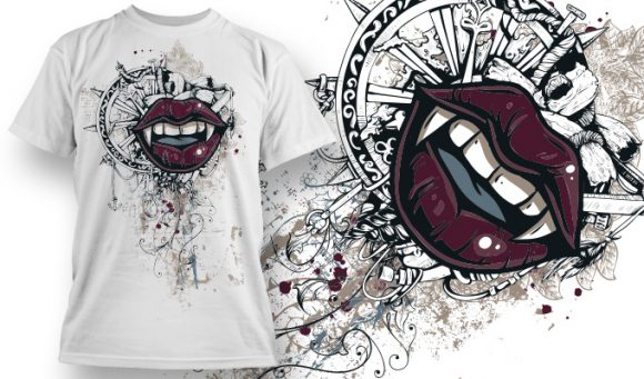 Lips T-shirt Design 788 1