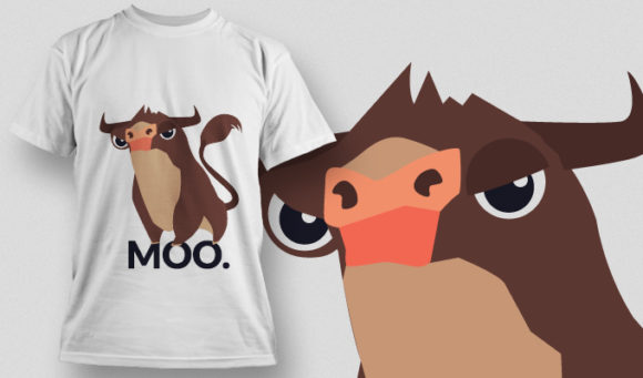 MOO The Bull  T-shirt Design 805 1