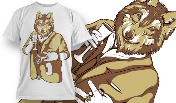 Wolf T-shirt Design 812 1